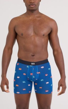 Saxx Vibe Xtra Soft Comfort Boxer Briefs in Crab Boil-Navy Dawn at Nordstrom, Size Xx-Large