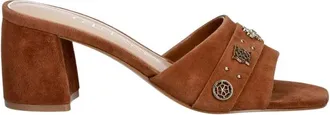Guess Schoenen, Dames, Bruin, 36 EU, Su&egrave;de, Gauri 2 Su&egrave;de Blokhak Mules