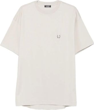 MUGLER T-shirt in cotone con ricamo - Toni neutri