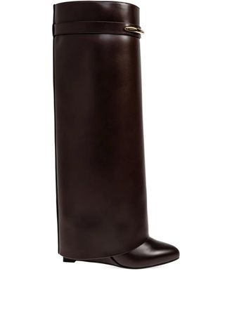 Givenchy point-toe gold-tone boots - women - Calf Leather/Calf Leather/Calf Leather - 37 - Brown
