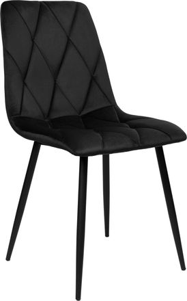 OEM Silla Madison Velvet Tapizada En Terciopelo, Negra
