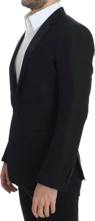 Dolce & Gabbana Mens Black Wool Martini Slim Blazer Clothing
