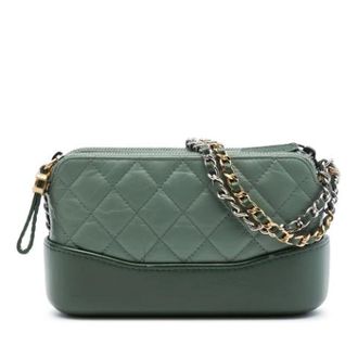 Chanel Pre-owned Vintage Crossbody Bag - Dames - Pre-owned - Groen - Maat: ONE Size Leer