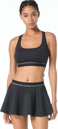 Michael Kors Signature Scuba Cross Back Bra Top in Black at Nordstrom, Size X-Small