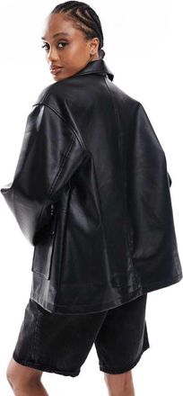 Asos Oversize-Pufferjacke aus Cord in Salbeigrün-Schwarz ab 52,00