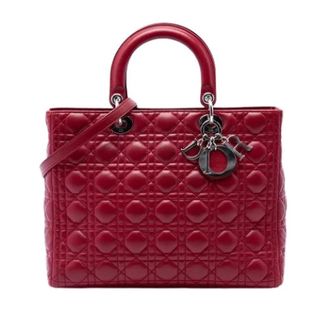 Dior Pre-owned Leather dior-bags - Dames - Pre-owned - Rood - Maat: ONE Size Leer