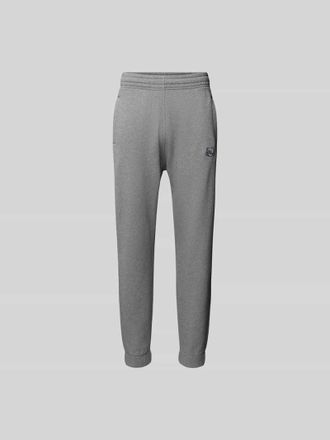 Maison Kitsun&eacute; Sweatpants aus reiner Baumwolle in Mittelgrau Melange, Gr&ouml;&szlig;e XXL