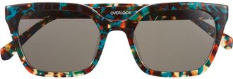Eyebobs Overlook 50mm Polarized Cat Eye Sunglasses in Teal/Brown Mosaic/Grey at Nordstrom