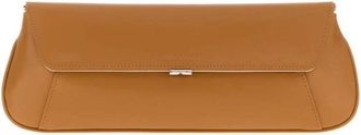 Amina Muaddi Ami Clutch Bag - Dames - Clutches - Bruin - ONE Size - Leer - Tassen