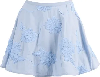 Rotate Blue Plein Air Flower Mini Skirt