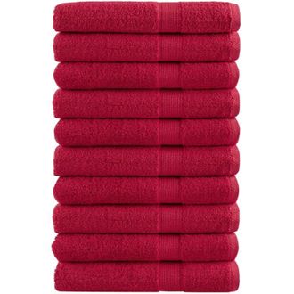 vidaXL Toallas Premium Solund 10 Unidades Rojo 100x200 Cm 600 Gsm Vidaxl