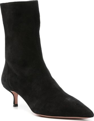 Aquazzura Black Suede Pointed-toe Boots