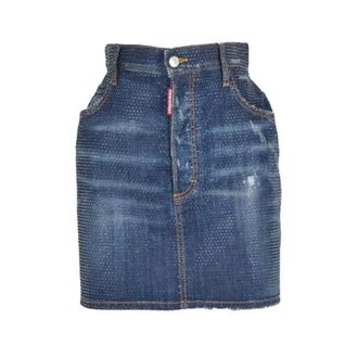 Dsquared2 Dames, Rokken, Blauw, Maat: 2XS Denim