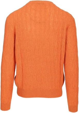 Etro Ronde hals gebreid - Heren - Ronde hals truien - Oranje - L - Nylon - Truien & Vesten
