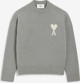 Ami Rundhalspullover aus Alpaka- und Lammwolle ami de coeur