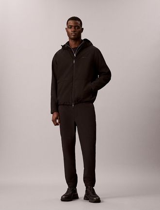 Calvin Klein Mens Slim Tech Pull-On Dobby Pants - Black - 2XL