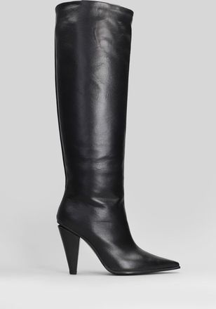 Roberto Festa Milano Uriel High Heels Boots In Black Leather