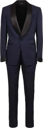 Tom Ford Jurken Nachtblauw - Heren - Business pakken - Blauw - S - Wol - Kostuums