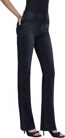 Flying Monkey Womens High Rise Bootcut Jeans In Black