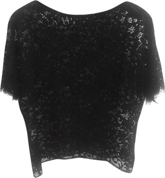 Dolce & Gabbana Black Lace Sheer Top Size M