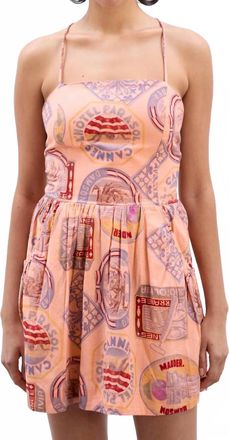 Damson Madder Womens Mini Apron Dress In Papaya Holiday Print