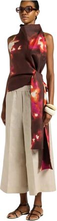 Liviana Conti Il Lino Top - Dames - Blouses - Veelkleurig - M - Linnen - Overhemden