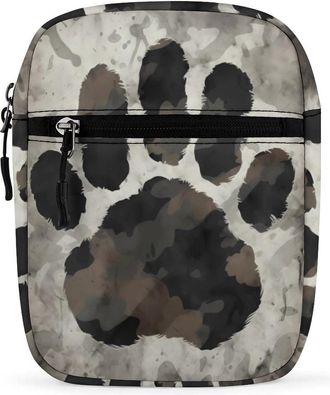 Generic Bearpaws Print Camo Camouflage Crossbody Bag Adjustable Satchel Cute Shoulder Bag Lightweight Sling Bags
