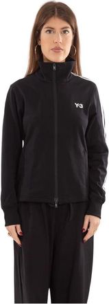 Yohji Yamamoto 3-Stripes Trainingsjack - Dames - Vesten met rits - Zwart - M - Polyester - Hoodies & sweatvesten