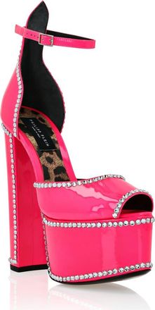 Philipp Plein Patent Leather Platform Sandals Hi-Heels Women in Fucsiafluo at Nordstrom, Size 40