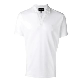 Emporio Armani Polo con colletto aperto - - Tops - Uomo - Bianco - M