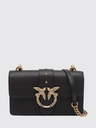 Pinko Mini borsa a spalla Love One Classic in pelle con strass e logo