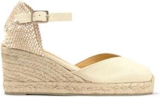 Castaner Chiarita 6 Espadrille - Dames - Sleehakken - Beige - 37 EU - Katoen - Schoenen
