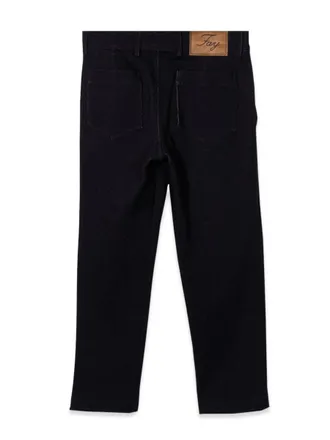 Fay Slouchy Cotton Blend Trousers - Blue