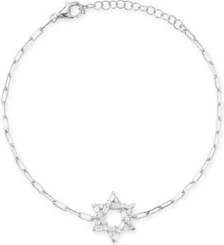 Glaze Jewelry Star of David Pendant Bracelet in Silver at Nordstrom Rack