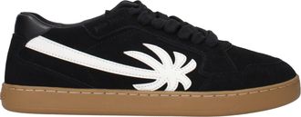 Palm Angels Black Leather Low Top Mens Sneakers