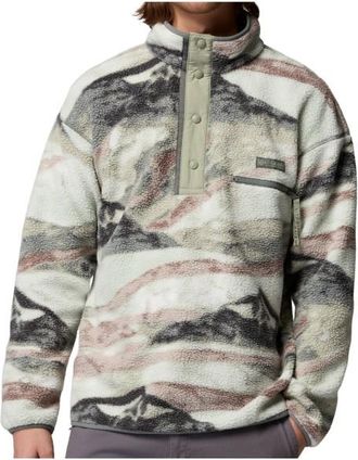 Columbia Helvetia II Printed Half Snap Fleece Fleecepullover f&uuml;r Herren | grau