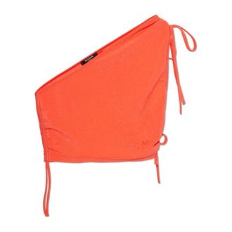 Balmain Sleeveless Tops, female, Orange, Size: S Swim Top