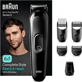 Braun Afeitadora Braun All In One 6 En 1 Style Kit Series 3 Mgk3410/ Con Bater&iacute;a/ 6 Accesorios