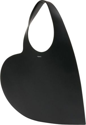 Coperni Womens Heart Shoulder Bag Black Calfskin