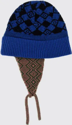 Dries Van Noten Berretto beanie in lana con motivo jacquard e risvolto