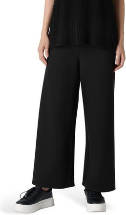 Eileen Fisher Ponte Wide Leg Pants in Black at Nordstrom, Size Petite P Petite