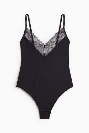 H&M Tangabody aus Mikrofaser - Schwarz