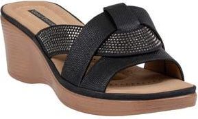 Good Choice Shoes Selva Platform Wedge Slide Sandal in Black at Nordstrom Rack, Size 9.5