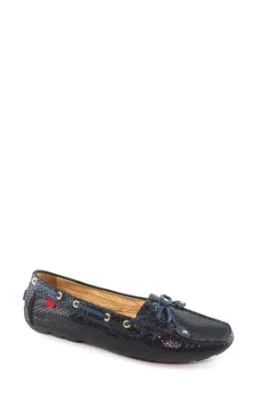 Marc Joseph New York Cypress Hill Loafer in Navy Snake Print at Nordstrom, Size 10.5