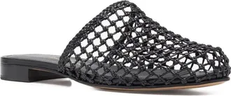 Ferragamo Woven-Design Leather Mule - Black