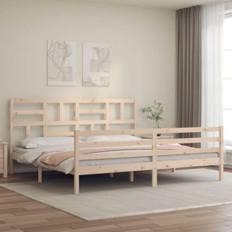 vidaXL Vidaxl - Estructura De Cama Con Cabecero Madera Maciza 200x200 Cm