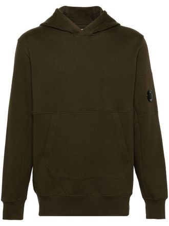 C.P. Company Diagonal Raised Lens-detail hoodie - Green