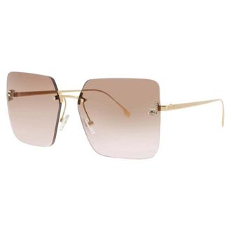 Fendi Ladies Brown Rectangular Sunglasses FE4082US30T