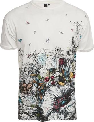 Alexander McQueen T-shirt a fiori - Bianco