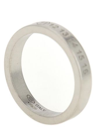 Maison Margiela Engraved Number Reference Ring - Silver